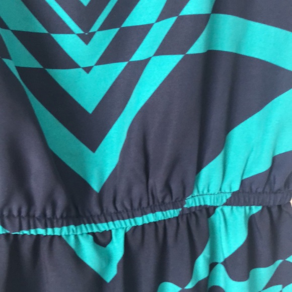 BeBop navy/turquoise sleeveless summer dress - Picture 2 of 7